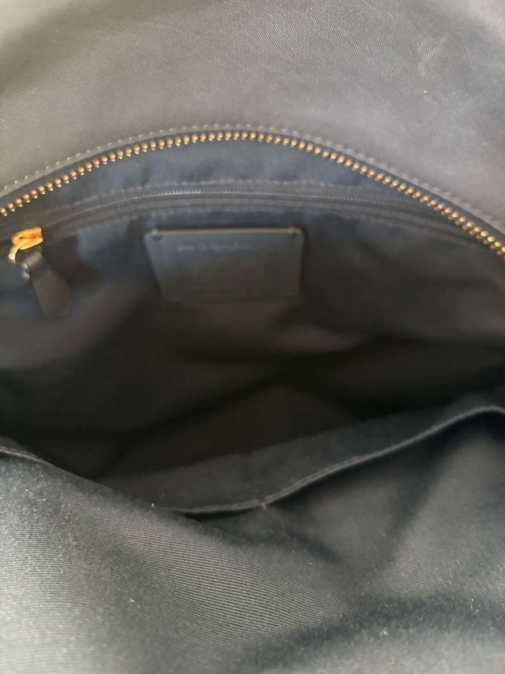 Coach Navy Blue Nylon Mini Backpack with Gold Hardware - Picture 4 of 4